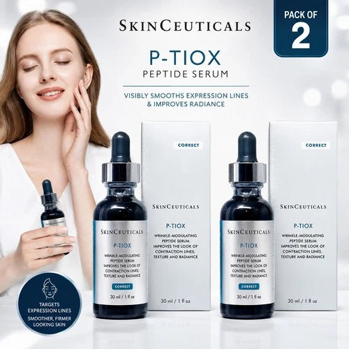 2 Pack NEW Skinceuticals P-TIOX Wrinkle-Modulating Peptide Serum 1 fl oz/30ml Brand New